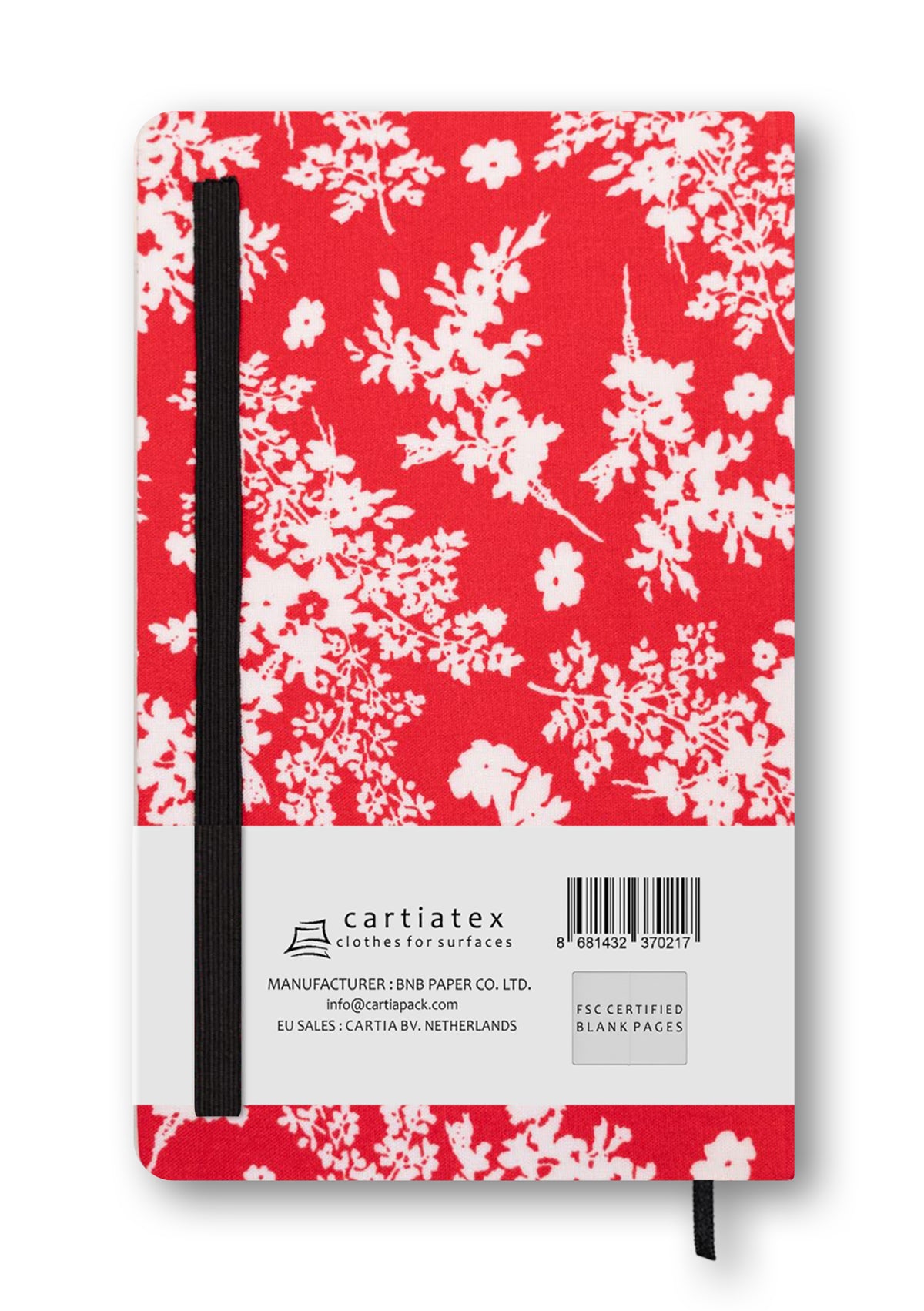 FABRIC HARDCOVER BLANK NOTEBOOK CHRISTMAS