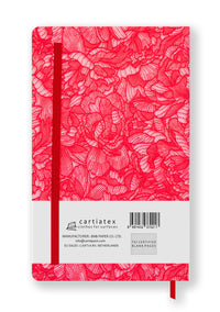 FABRIC HARDCOVER BLANK NOTEBOOK PINK