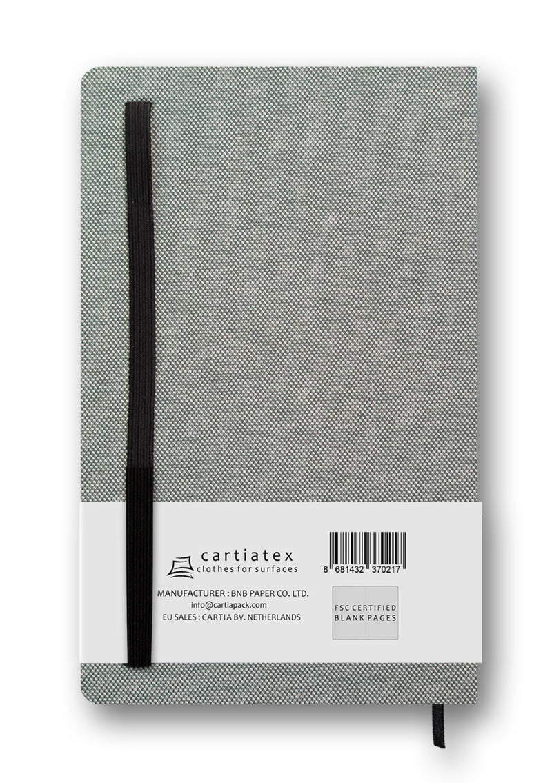[OXFORD] FABRIC HARDCOVER BLANK NOTEBOOK GREEN