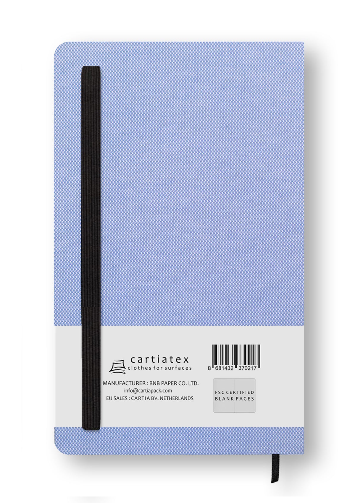 [OXFORD] FABRIC HARDCOVER BLANK NOTEBOOK LIGHT BLUE