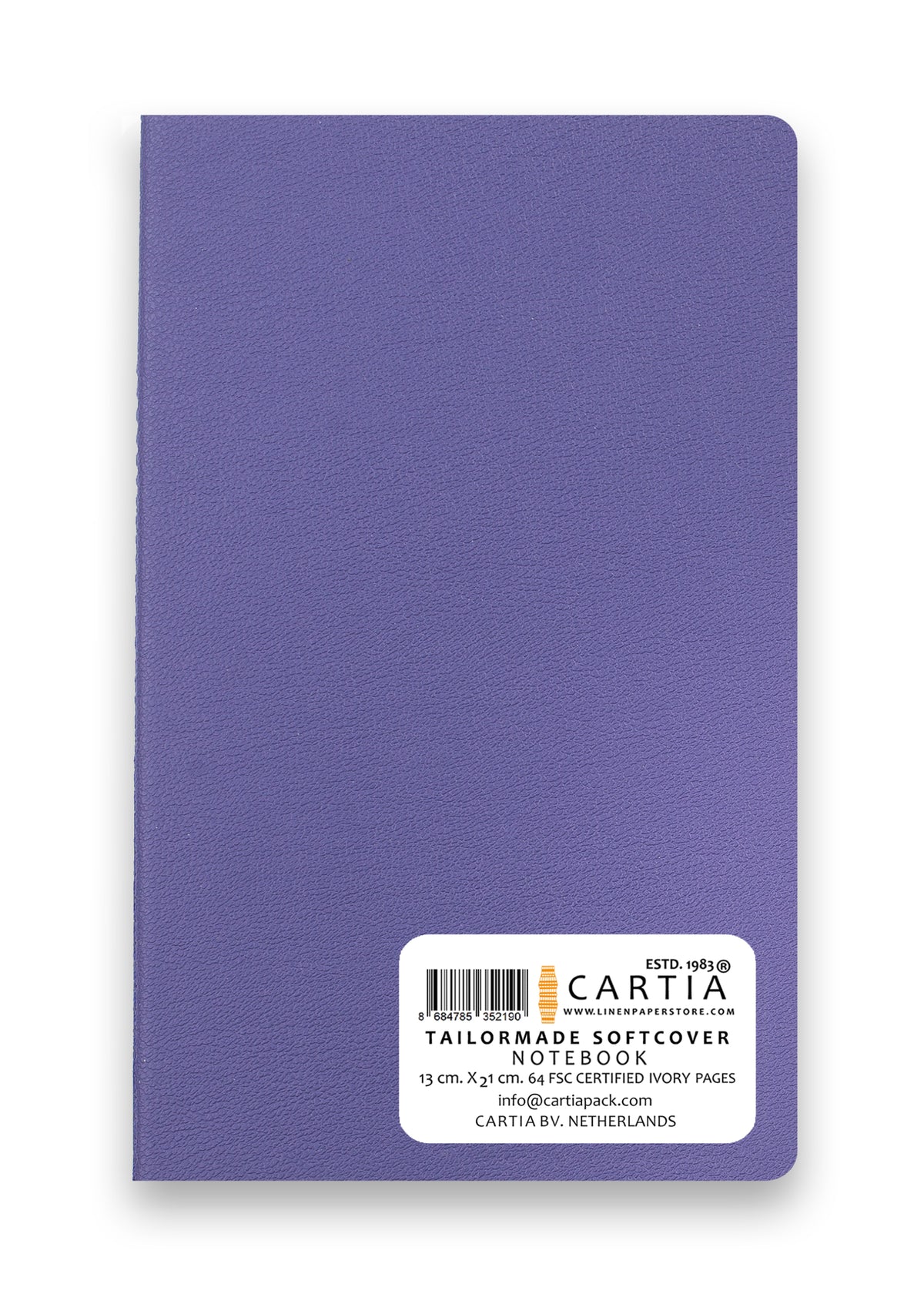 LEATHER SOFTCOVER NOTEBOOK DARK PURPLE