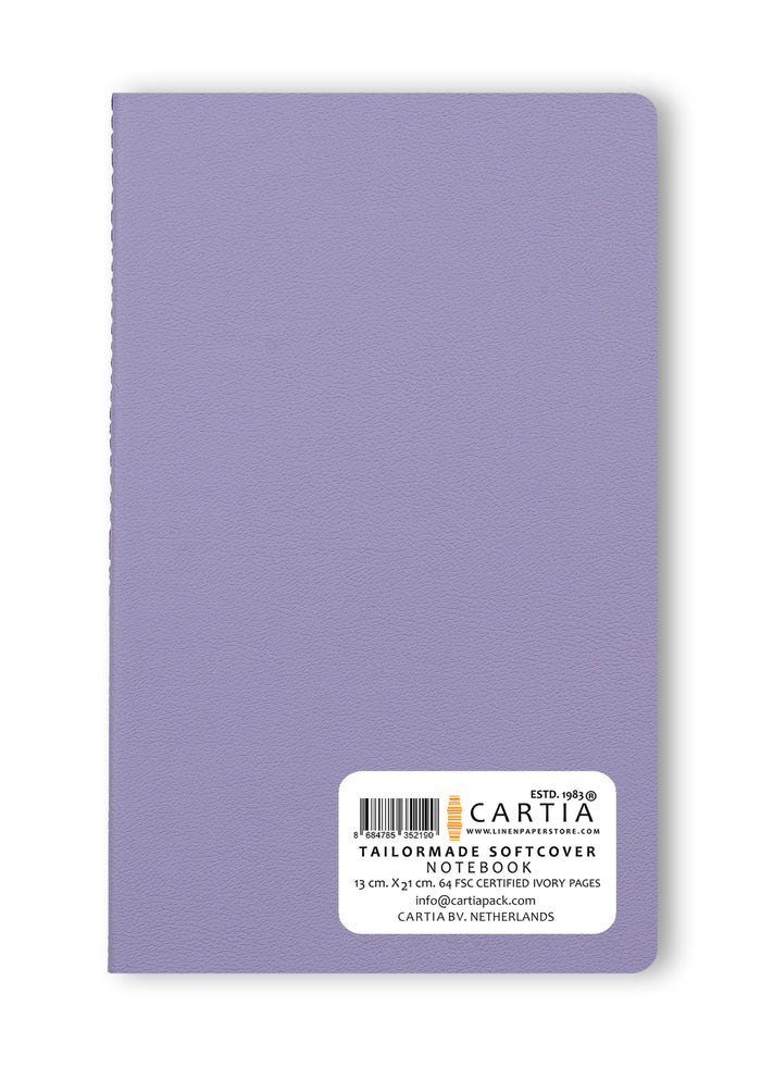 LEATHER SOFTCOVER NOTEBOOK LILAC