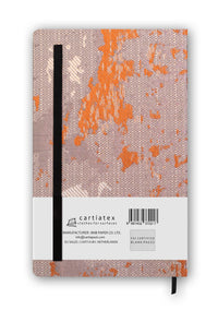 [JACQUARD] FABRIC HARDCOVER BLANK NOTEBOOK COPPER MAP